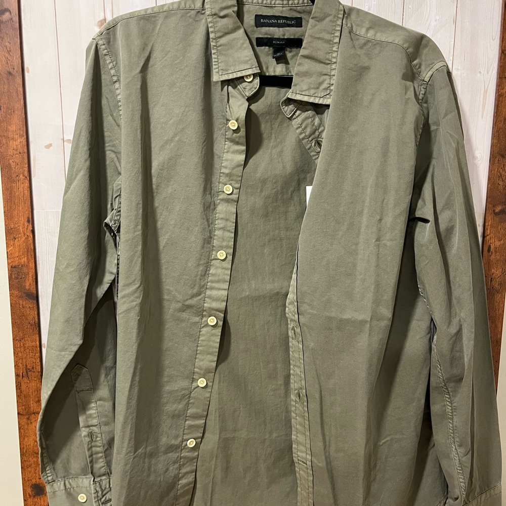 Banana Republic Khaki Slim Fit Shirt